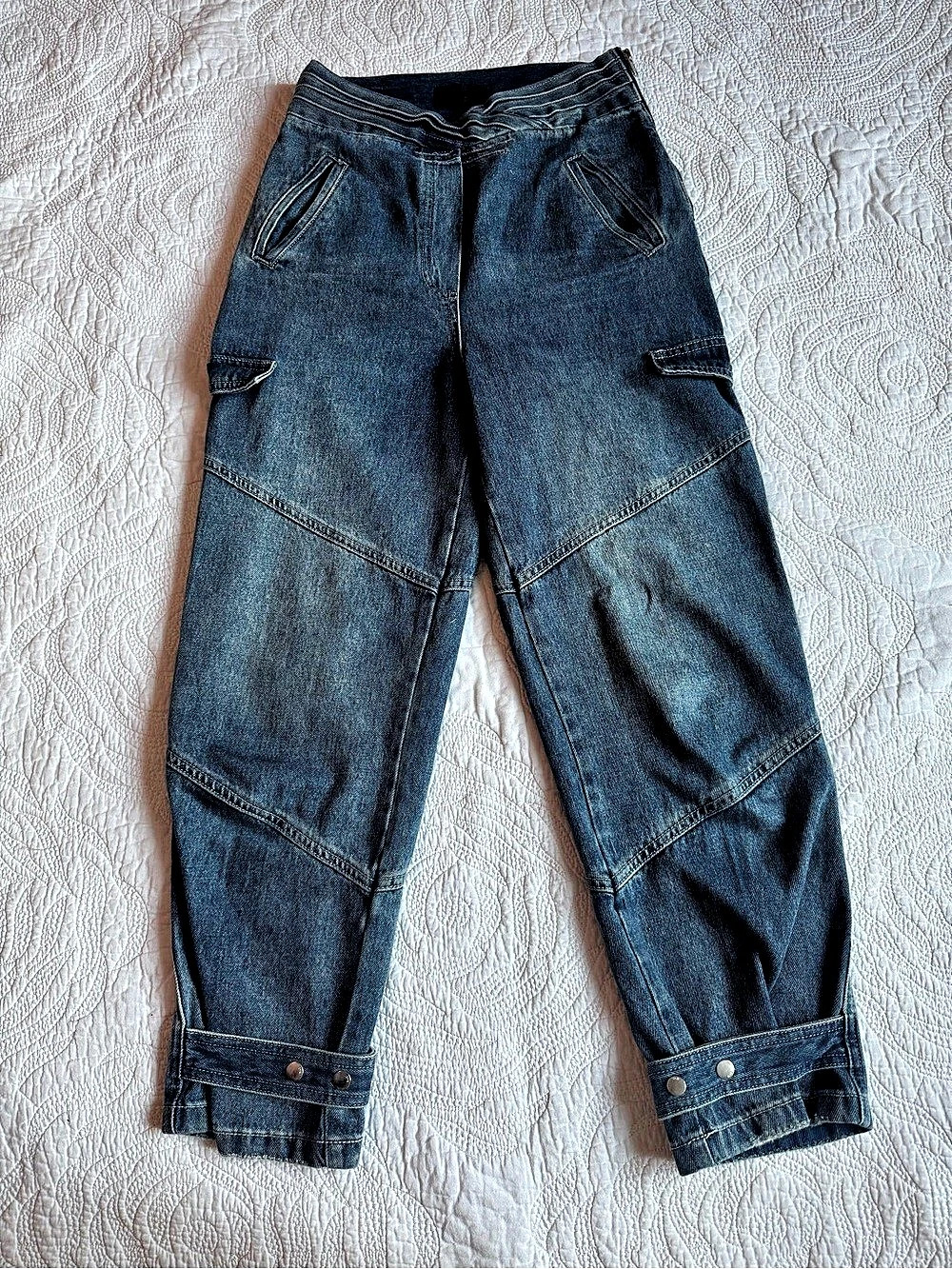 R+A Women's Cotton Cargo Jeans Size Medium